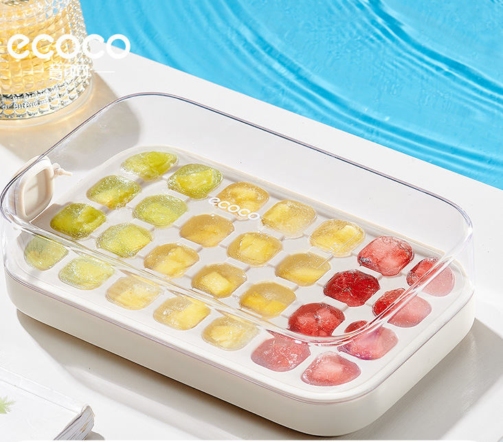Press-Type Food-Grade Silicone Ice Cube Mold