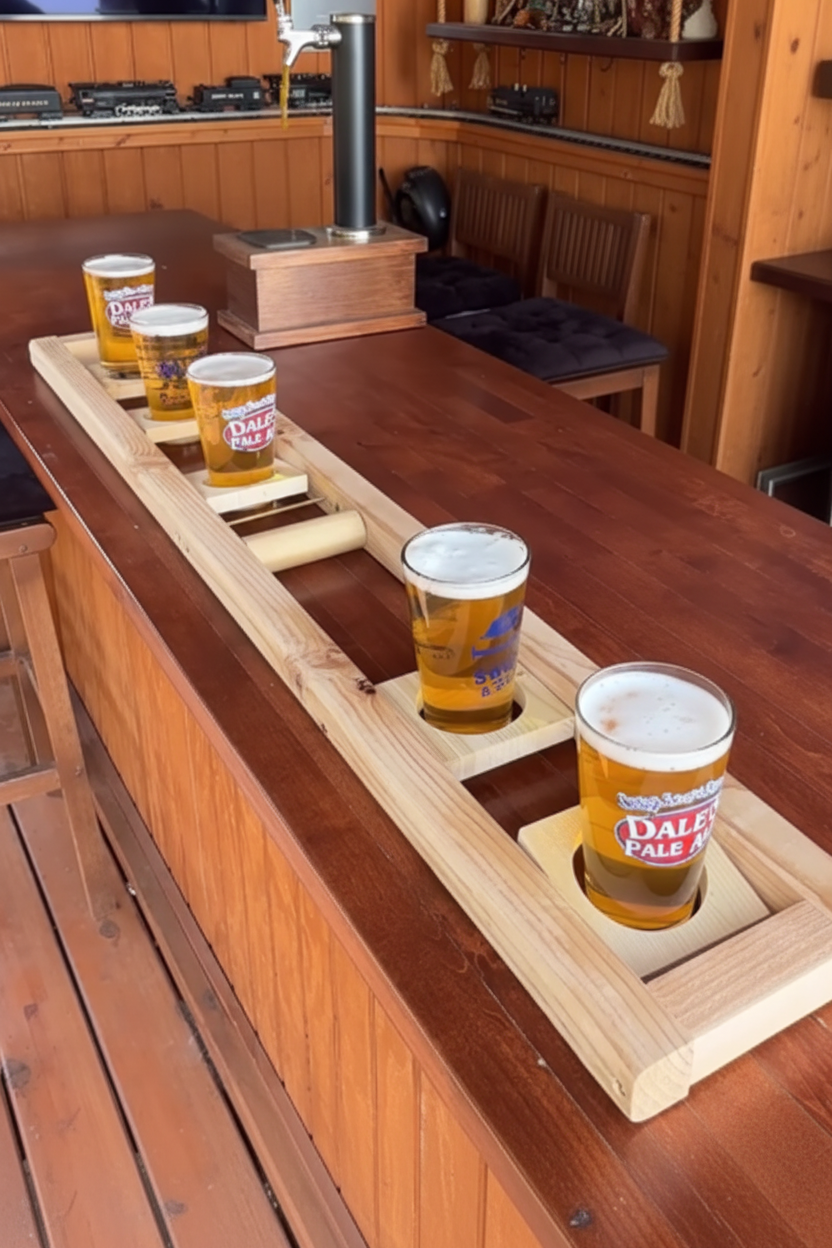 Homemade Wooden Gravity Beer Rack