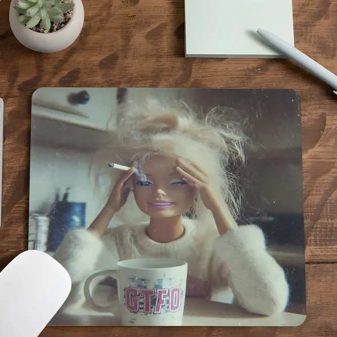 Funny Face Mouse Pad
