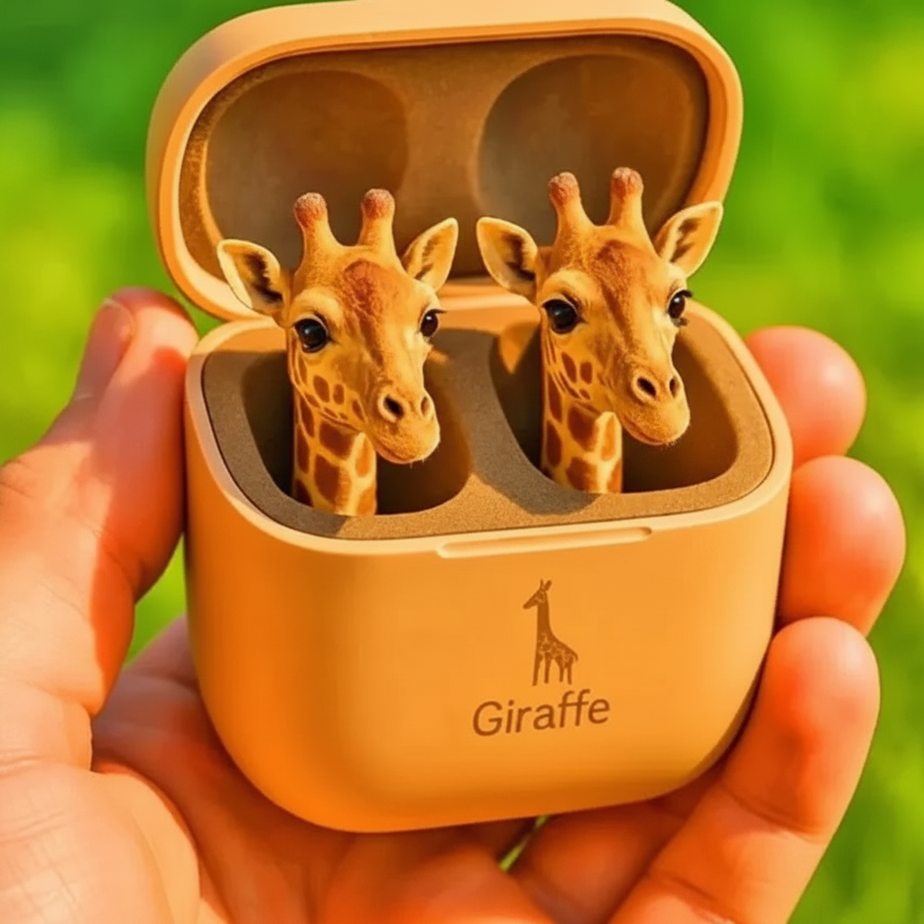 Cute Frog-Shaped Bluetooth Earphones With Charging Case