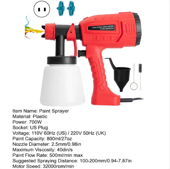 Electric Paint Sprayer + 2 Batteries