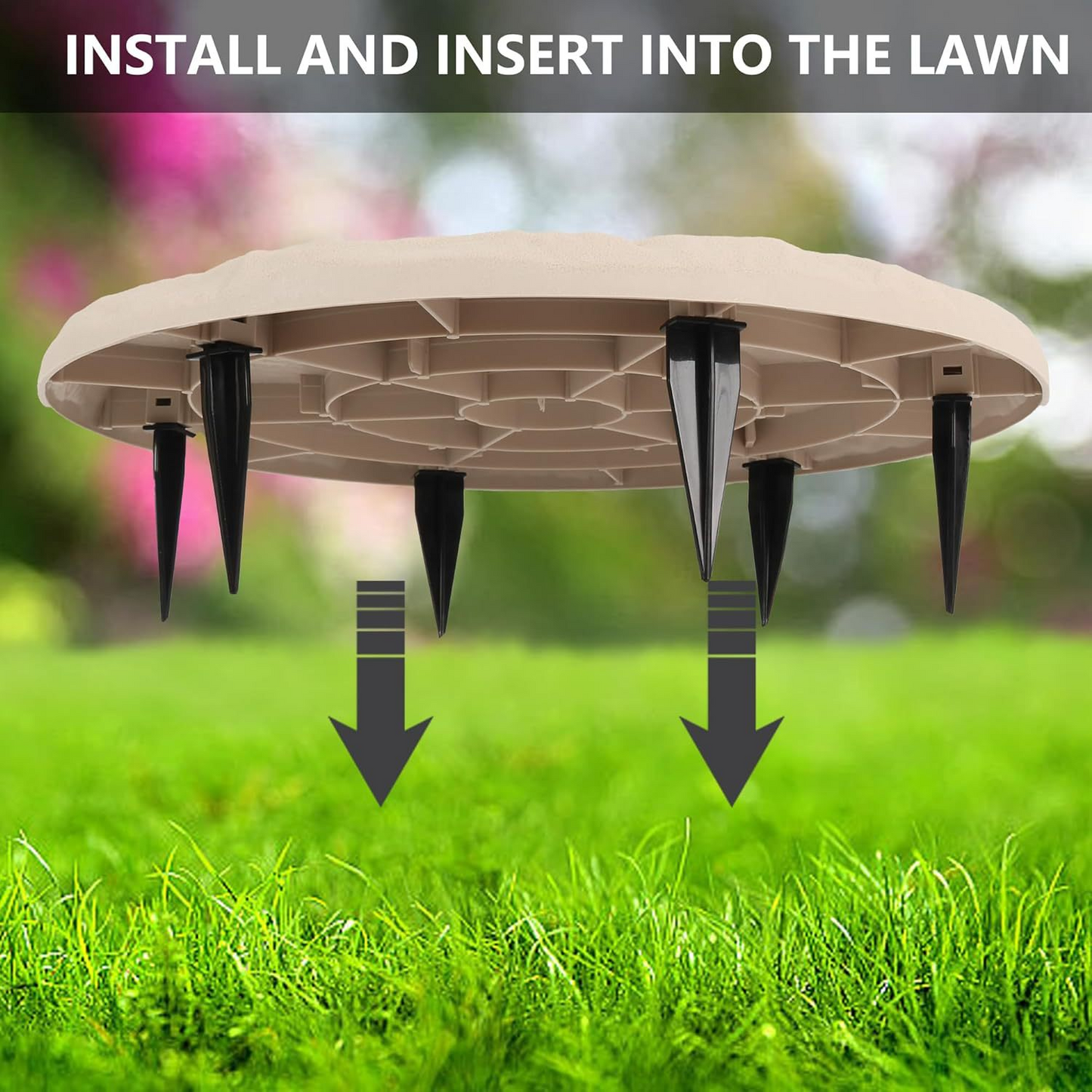 4-Piece Set of Durable Square Plastic Paving Stones
