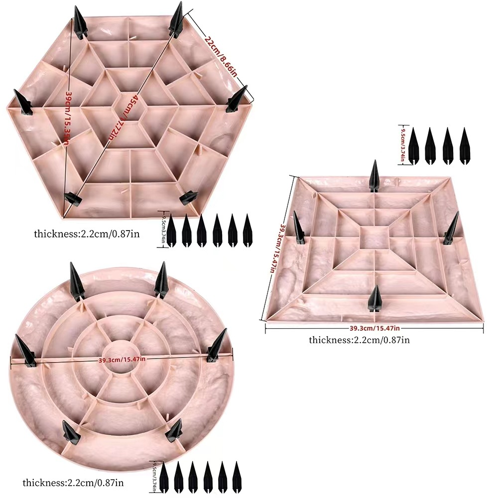 4-Piece Set of Durable Square Plastic Paving Stones