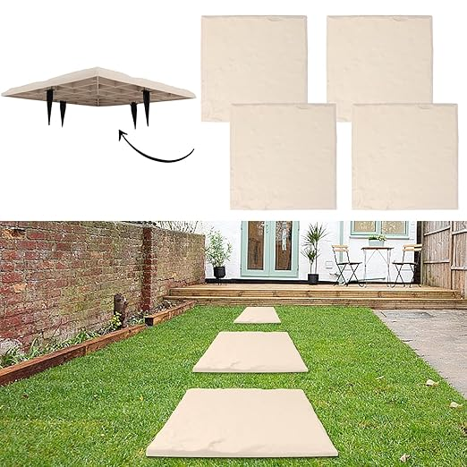 4-Piece Set of Durable Square Plastic Paving Stones