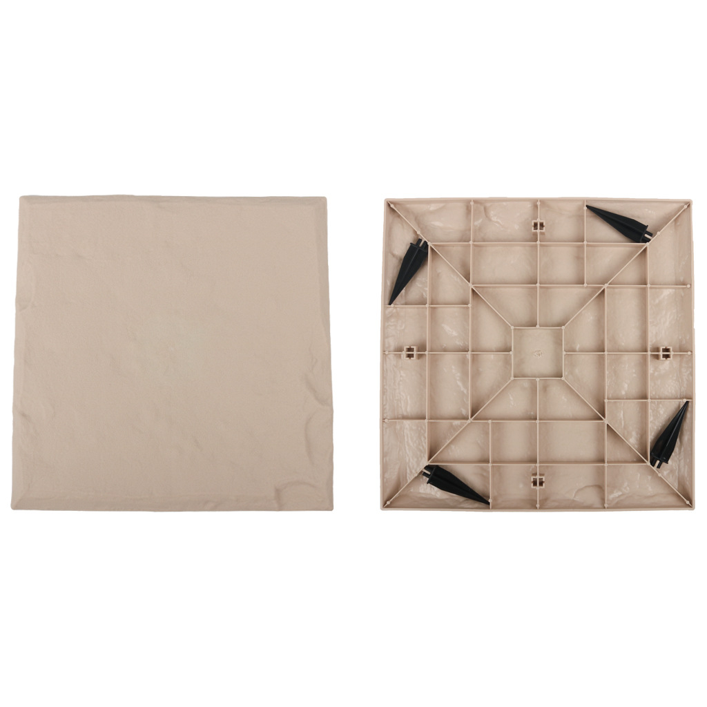 4-Piece Set of Durable Square Plastic Paving Stones
