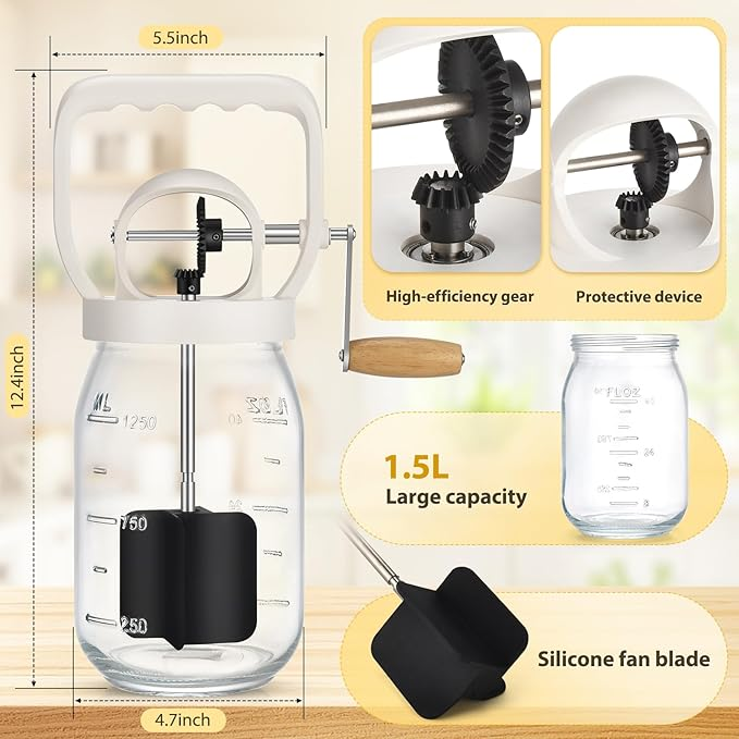 Classic Hand-Cranked Butter Maker