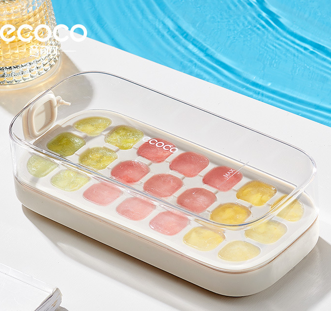 Press-Type Food-Grade Silicone Ice Cube Mold