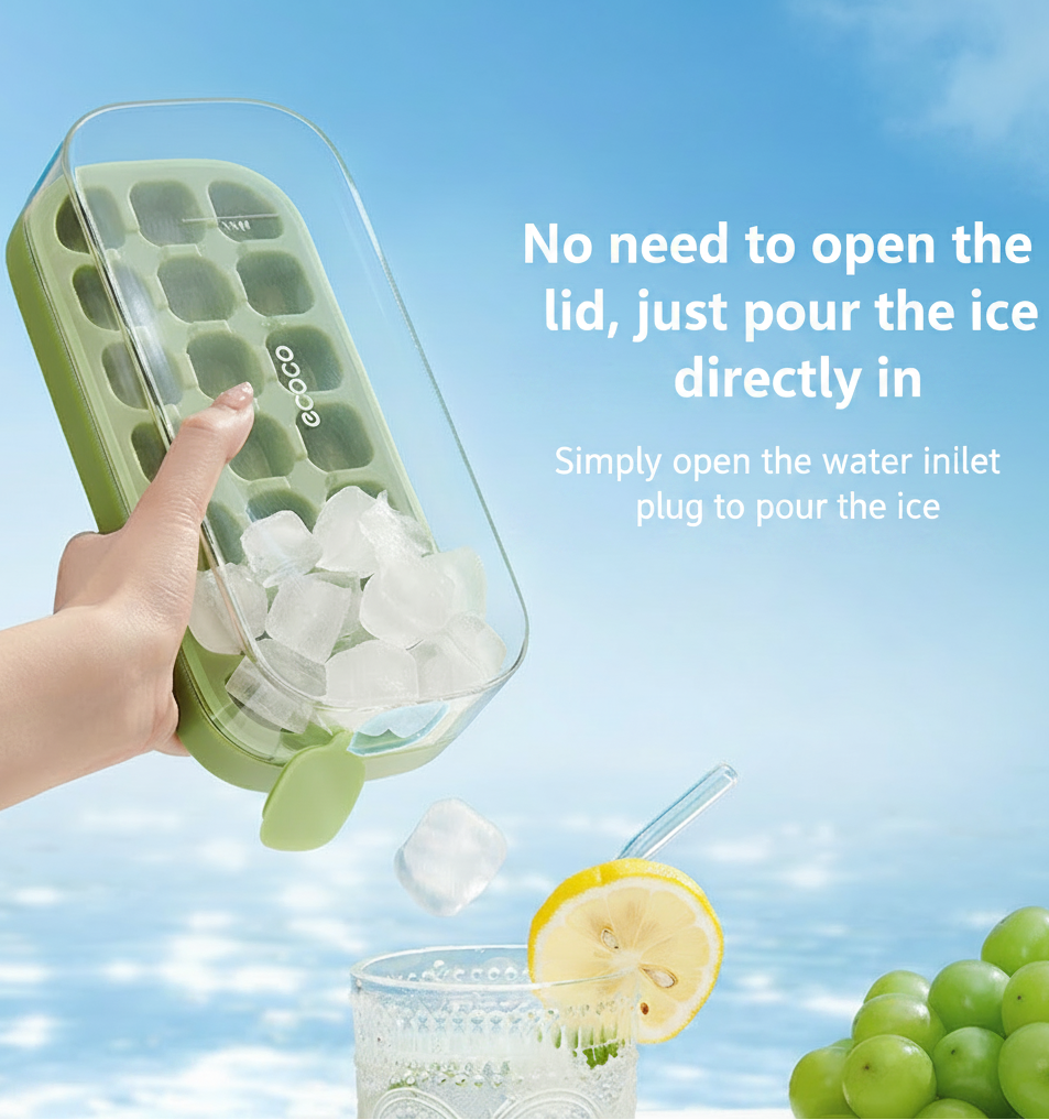 Press-Type Food-Grade Silicone Ice Cube Mold