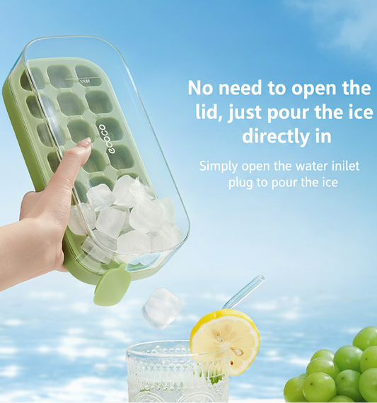 Press-Type Food-Grade Silicone Ice Cube Mold
