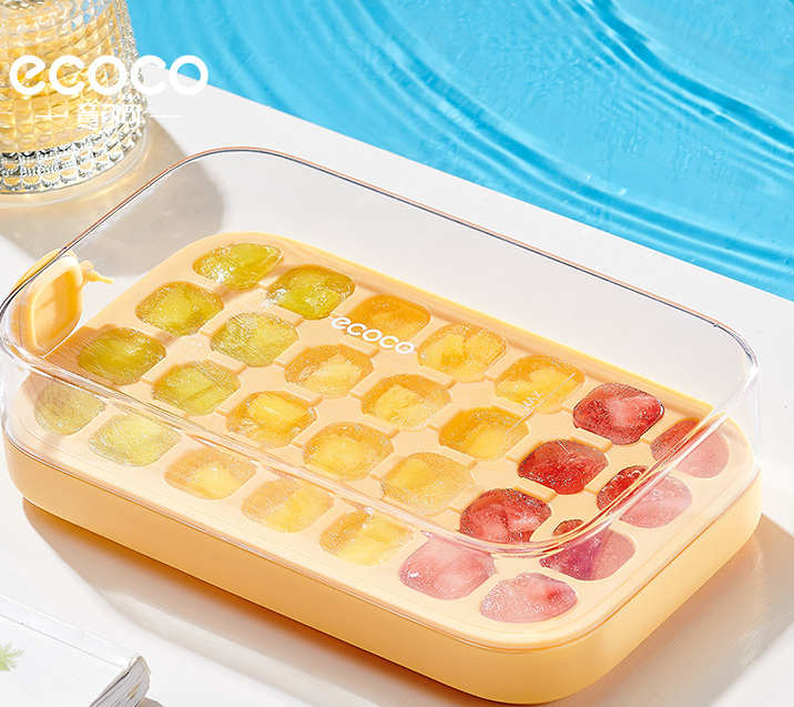 Press-Type Food-Grade Silicone Ice Cube Mold