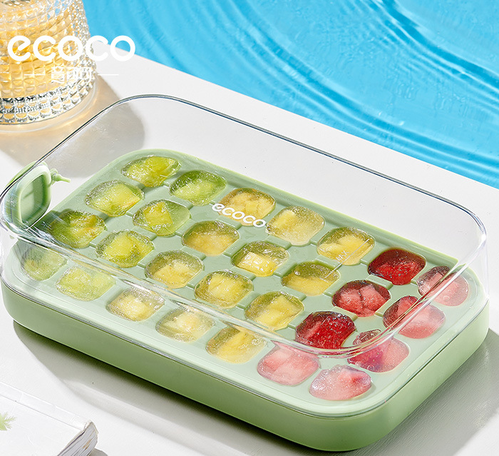Press-Type Food-Grade Silicone Ice Cube Mold