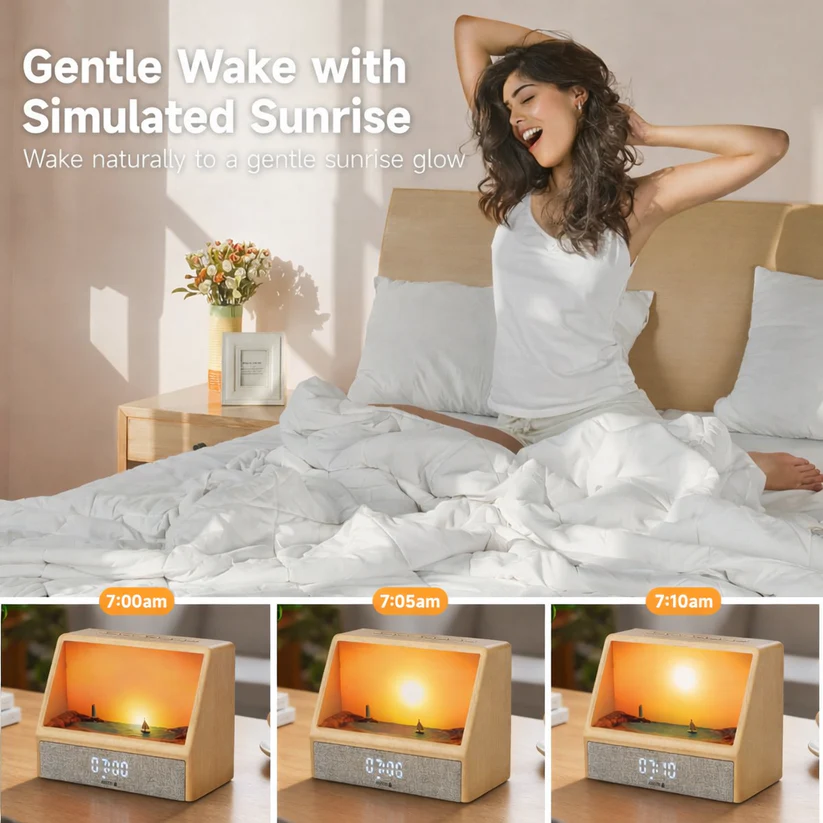 Simulated Sunrise Wake-up Light Alarm Clock
