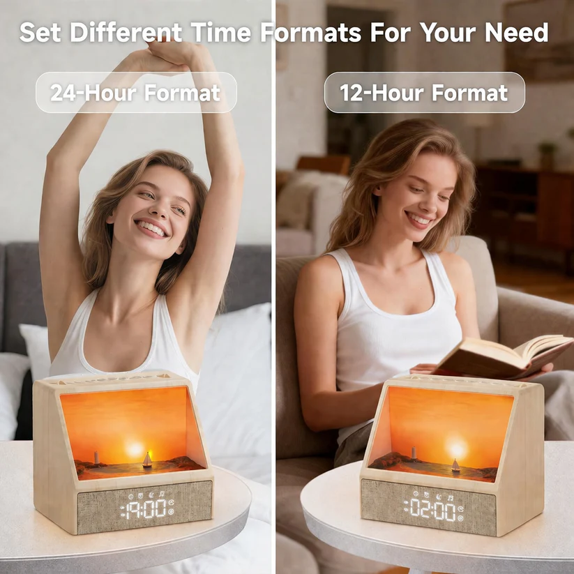 Simulated Sunrise Wake-up Light Alarm Clock