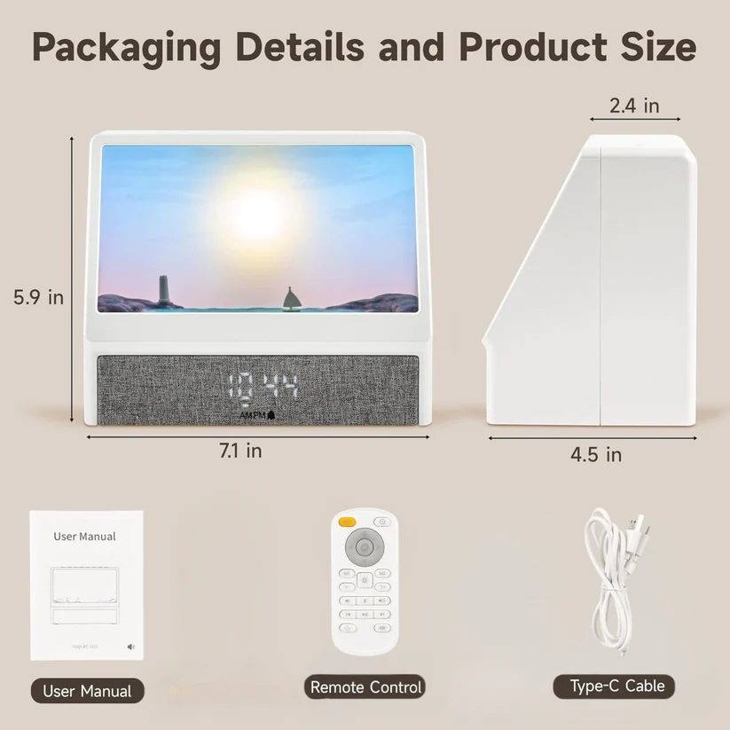 Simulated Sunrise Wake-up Light Alarm Clock