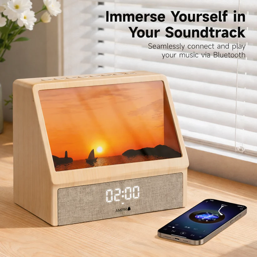 Simulated Sunrise Wake-up Light Alarm Clock