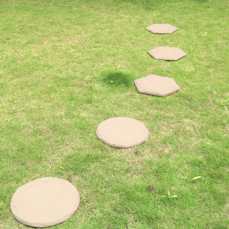 4-Piece Set of Durable Square Plastic Paving Stones