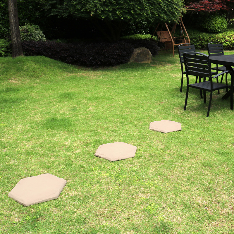 4-Piece Set of Durable Square Plastic Paving Stones