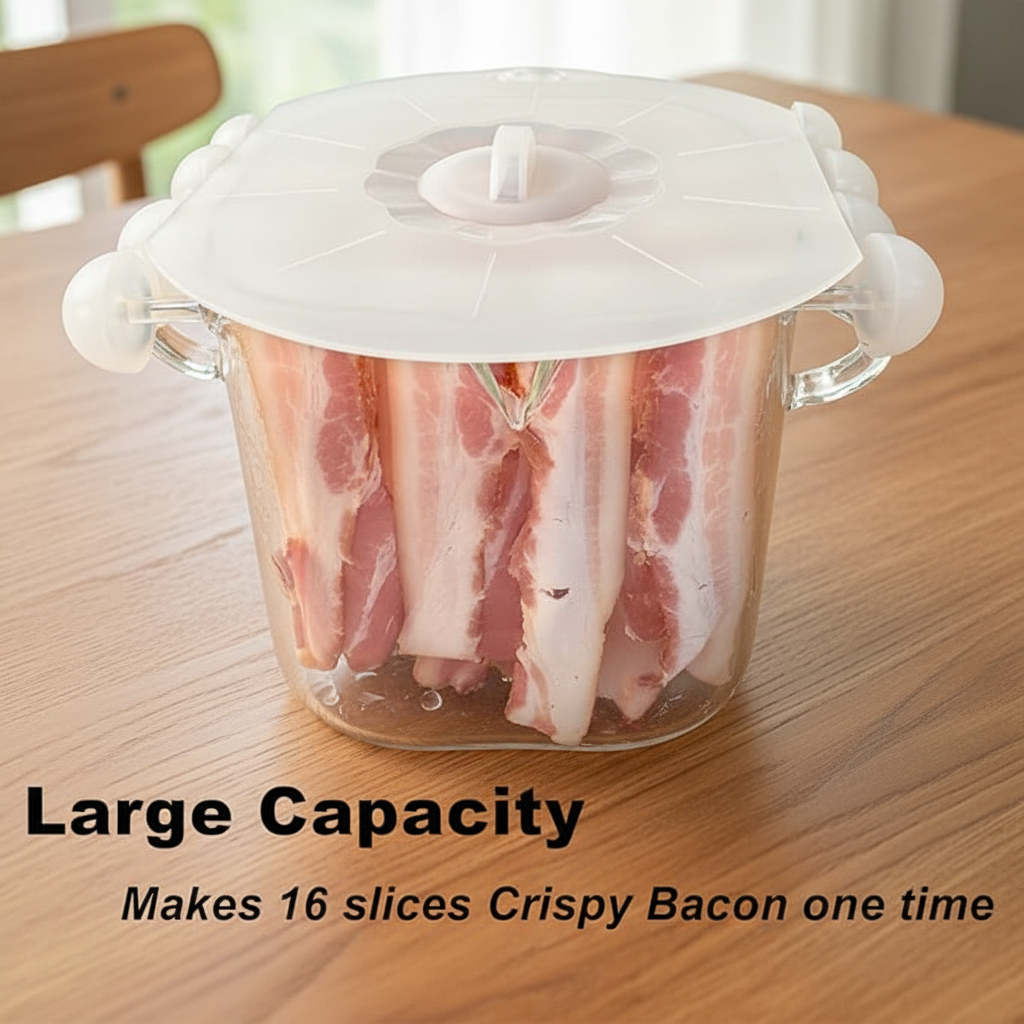 Glass Microwave Cooker With Silicone Lid