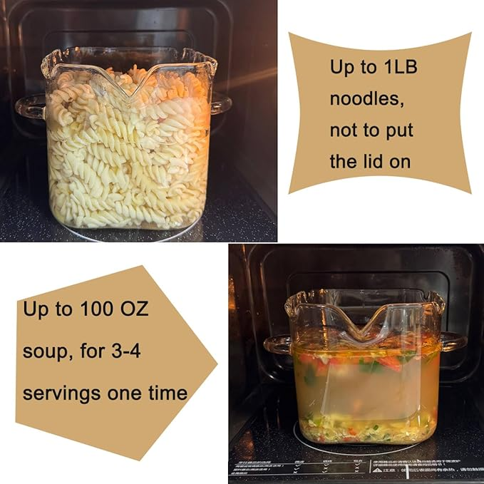 Glass Microwave Cooker With Silicone Lid