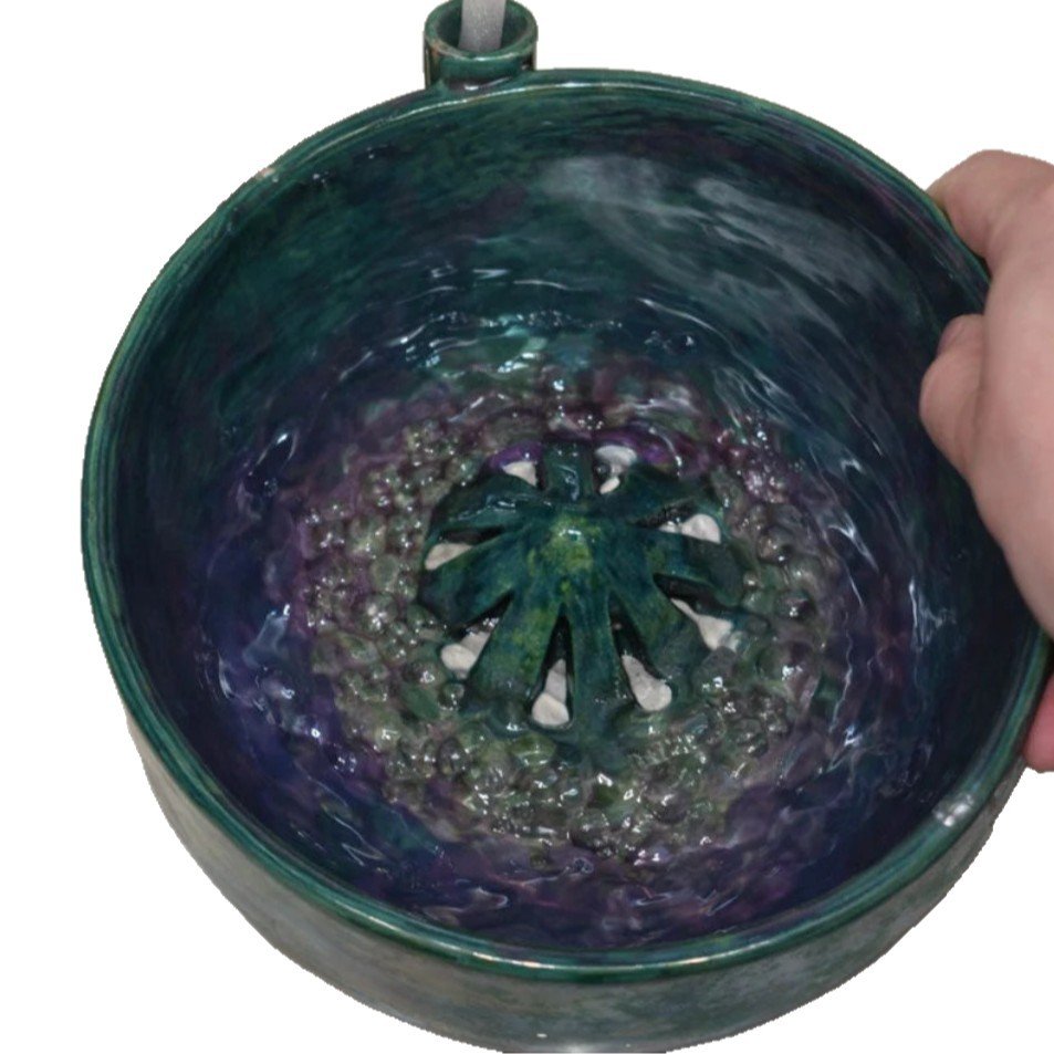 Ceramic Berry Self-Cleaning Swirl Bowl