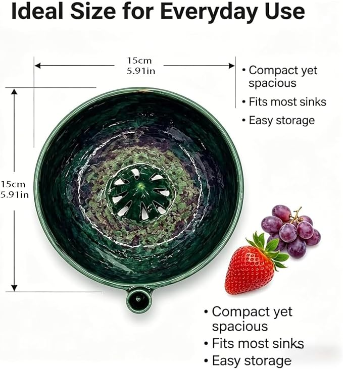 Ceramic Berry Self-Cleaning Swirl Bowl