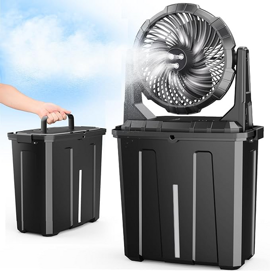 Portable Spray Tank Fan With Rechargeable Battery