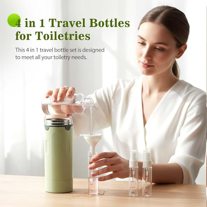 4-in-1 Portable Toiletries Dispenser Set