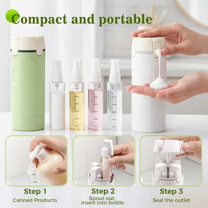 4-in-1 Portable Toiletries Dispenser Set