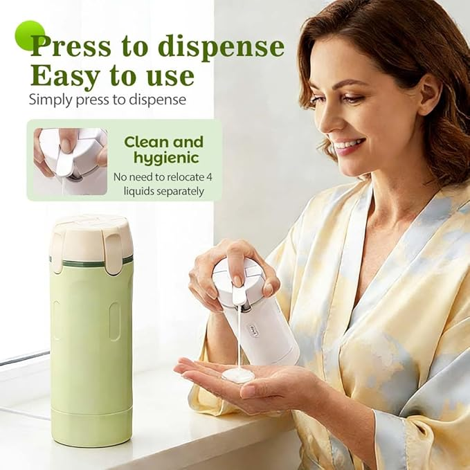 4-in-1 Portable Toiletries Dispenser Set
