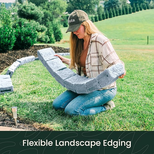 Outdoor Edge Decoration With Simulated Stones