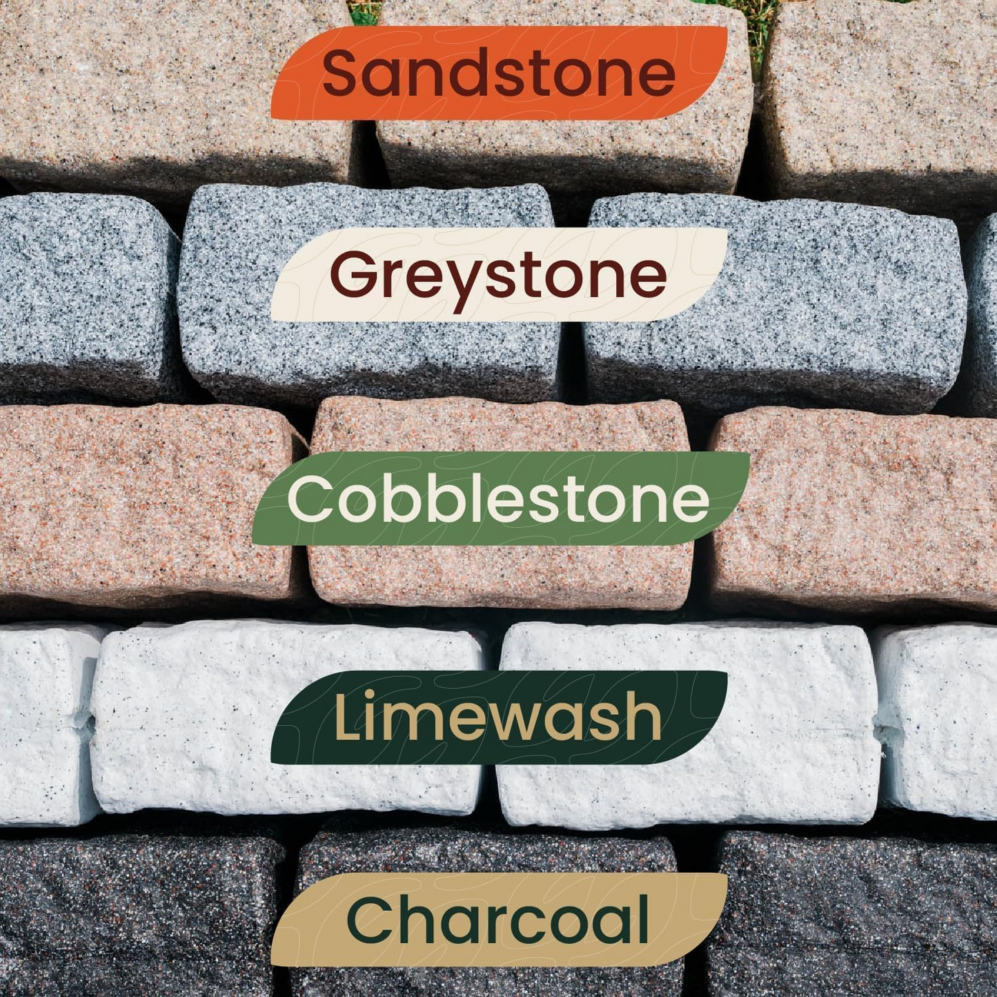 Outdoor Edge Decoration With Simulated Stones