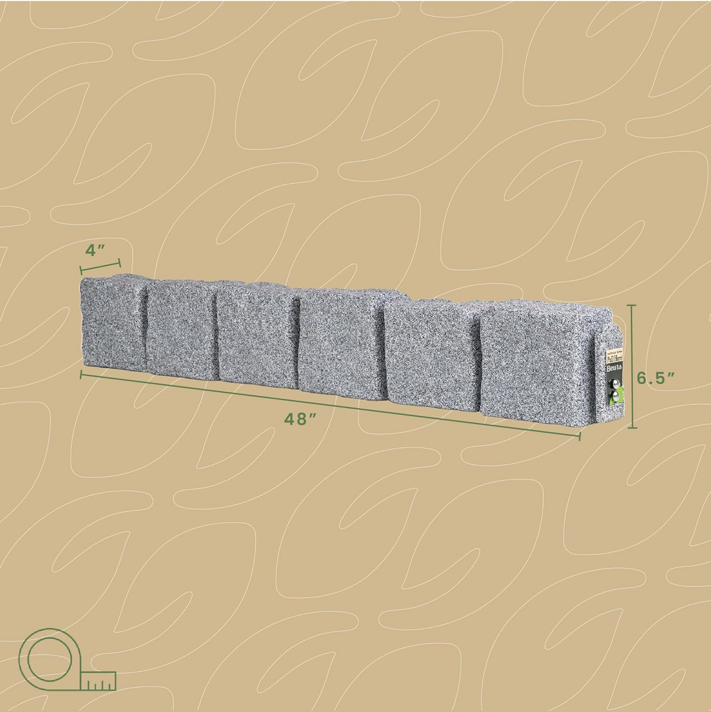 Outdoor Edge Decoration With Simulated Stones