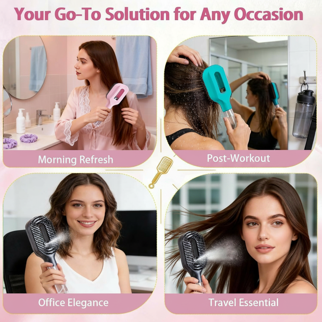 Smooth Cushion Comb With Spray Air