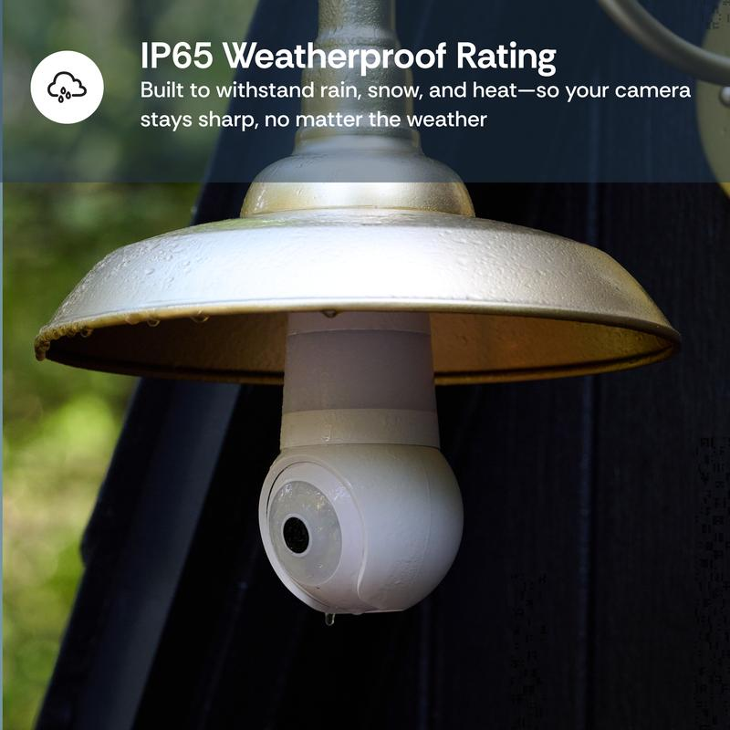 360-Degree Rotating Home Light Bulb Security Camera