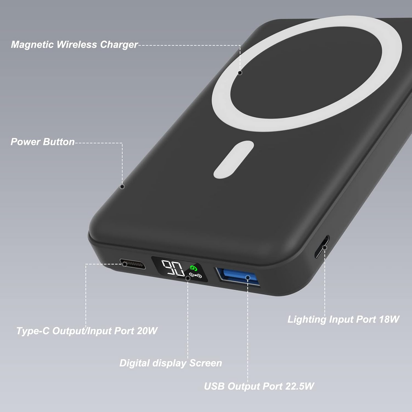 Portable Power Bank With Foldable Stand