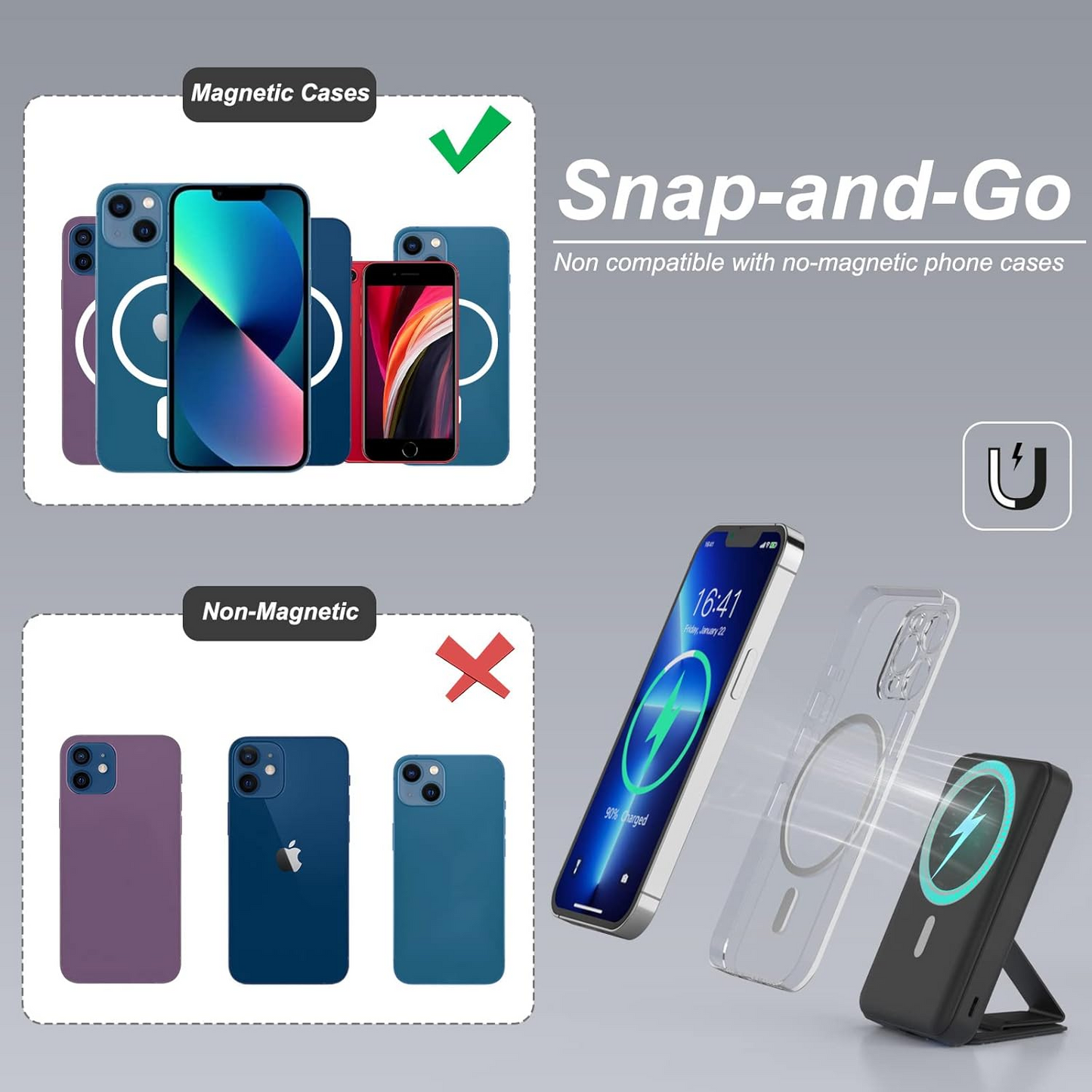 Portable Power Bank With Foldable Stand