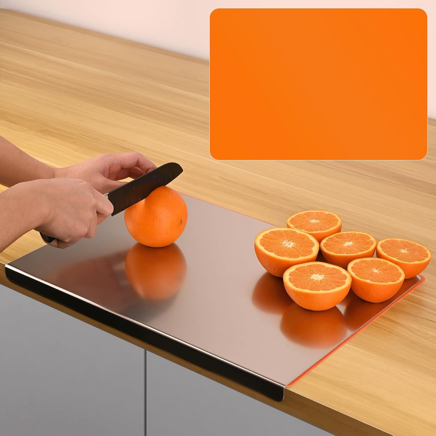 Stainless Steel Non-Slip Cutting Board