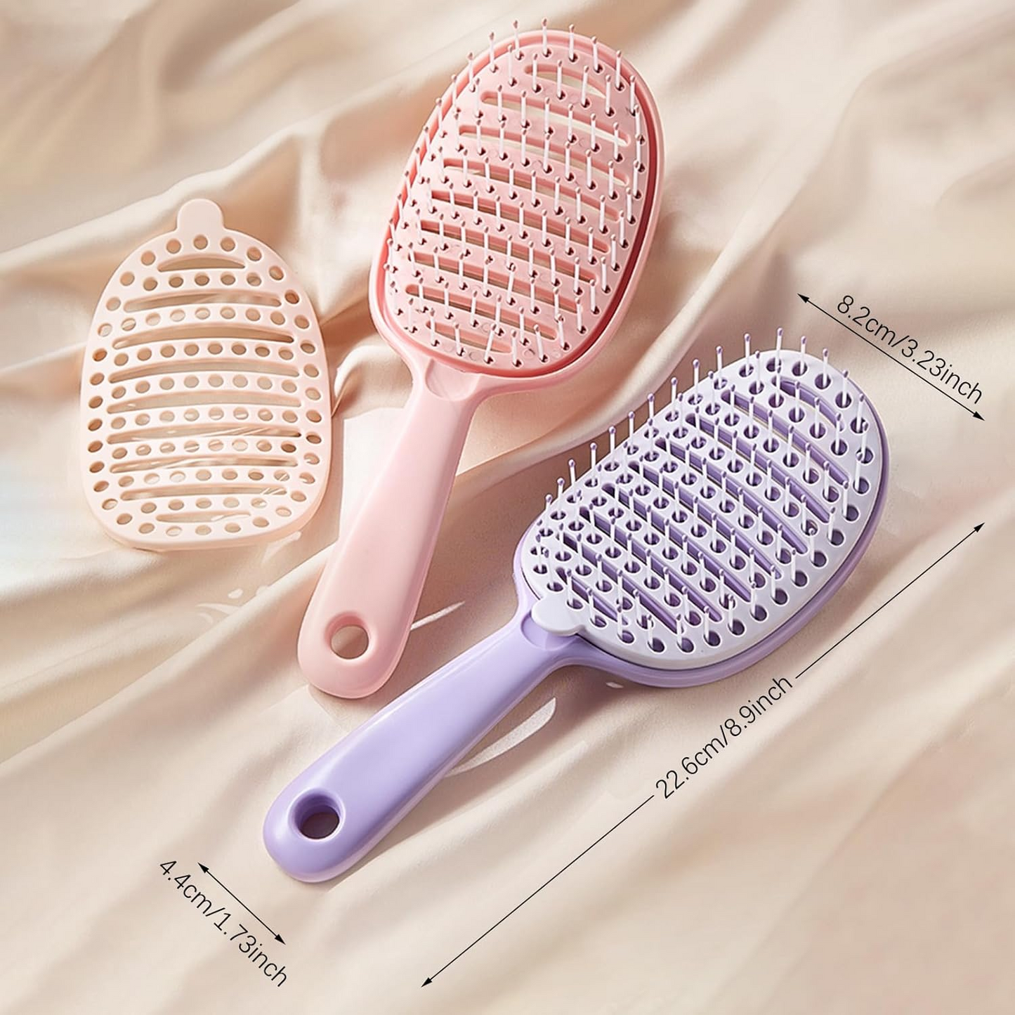 Easy Self-Cleaning Vented Detangling Brush