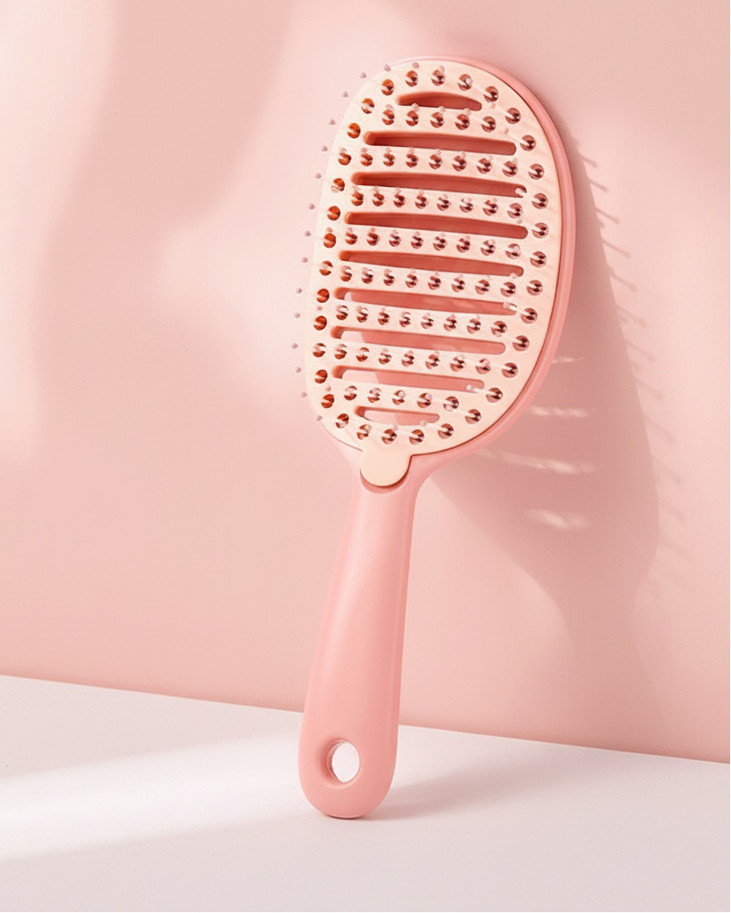Easy Self-Cleaning Vented Detangling Brush
