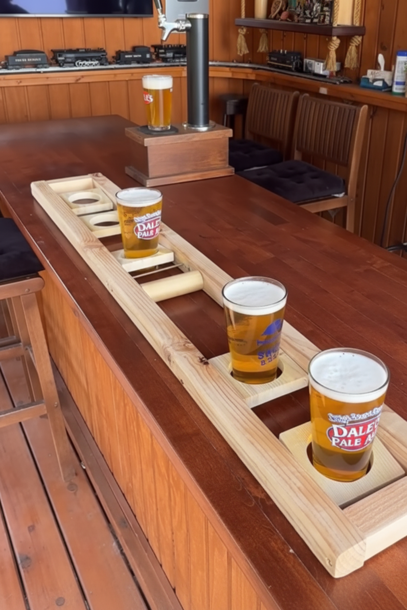 Homemade Wooden Gravity Beer Rack