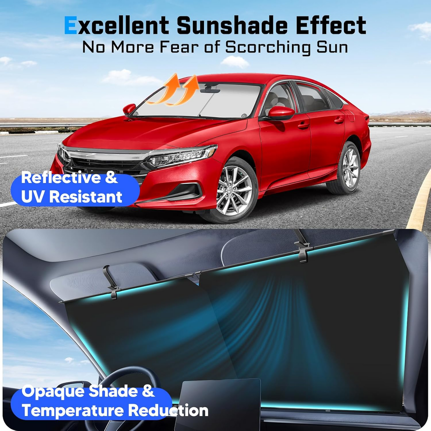 Adjustable Thickened Car Sunshade