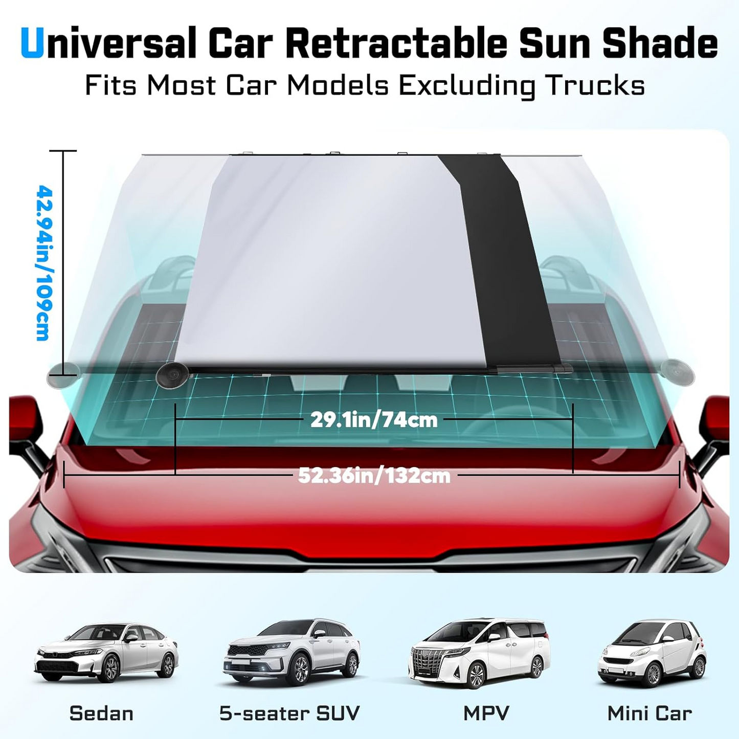 Adjustable Thickened Car Sunshade
