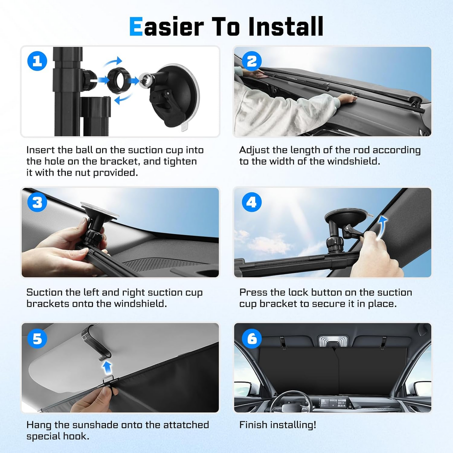 Adjustable Thickened Car Sunshade