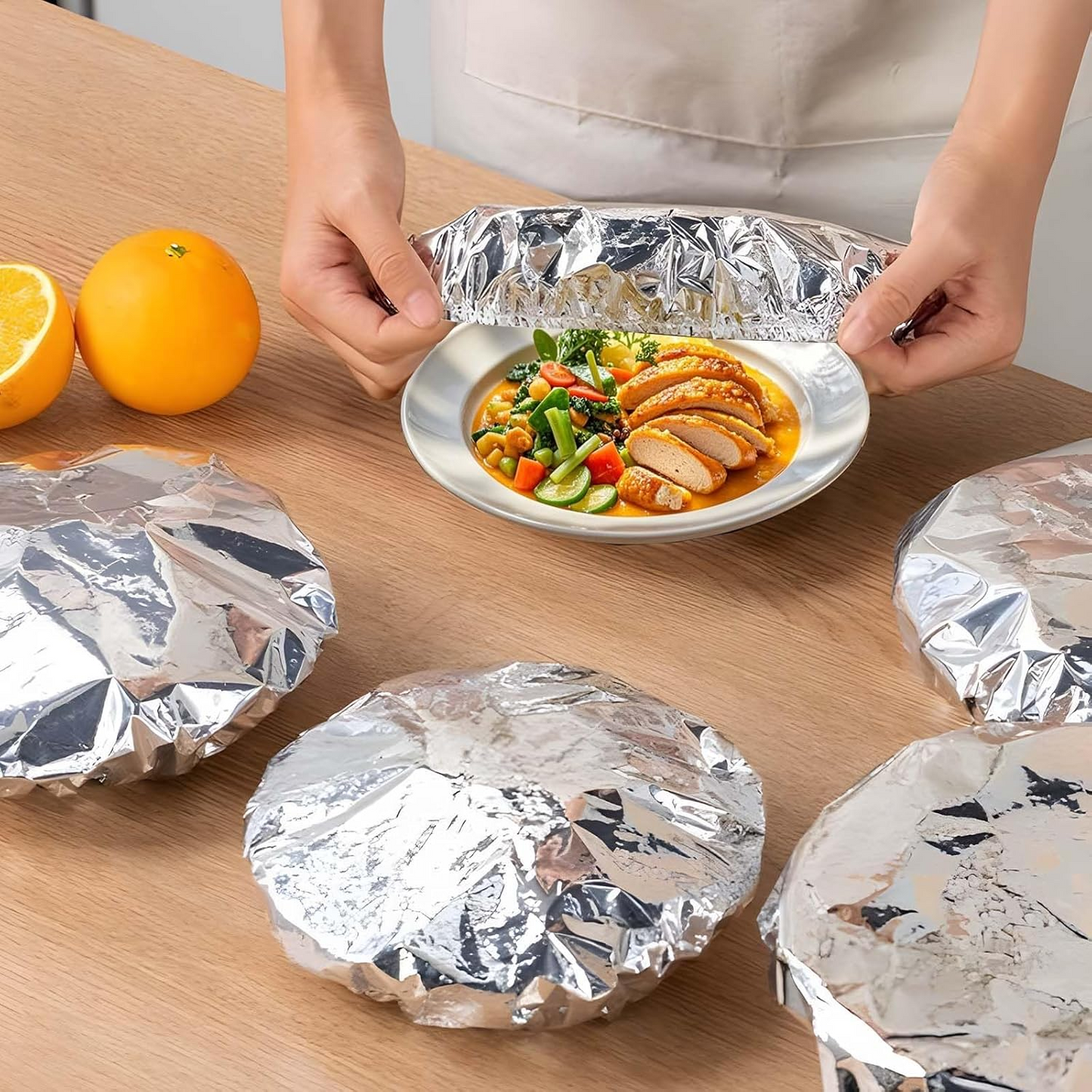 20 Pcs/Set Reusable Aluminum Foil Bowl