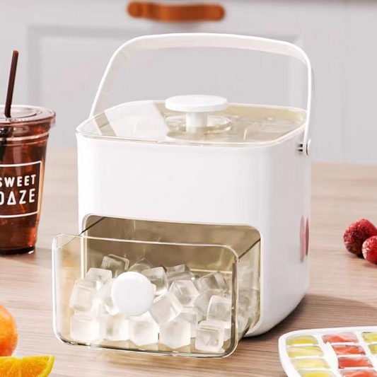 Press-Type One-Piece Ice Maker With Ice Storage Box