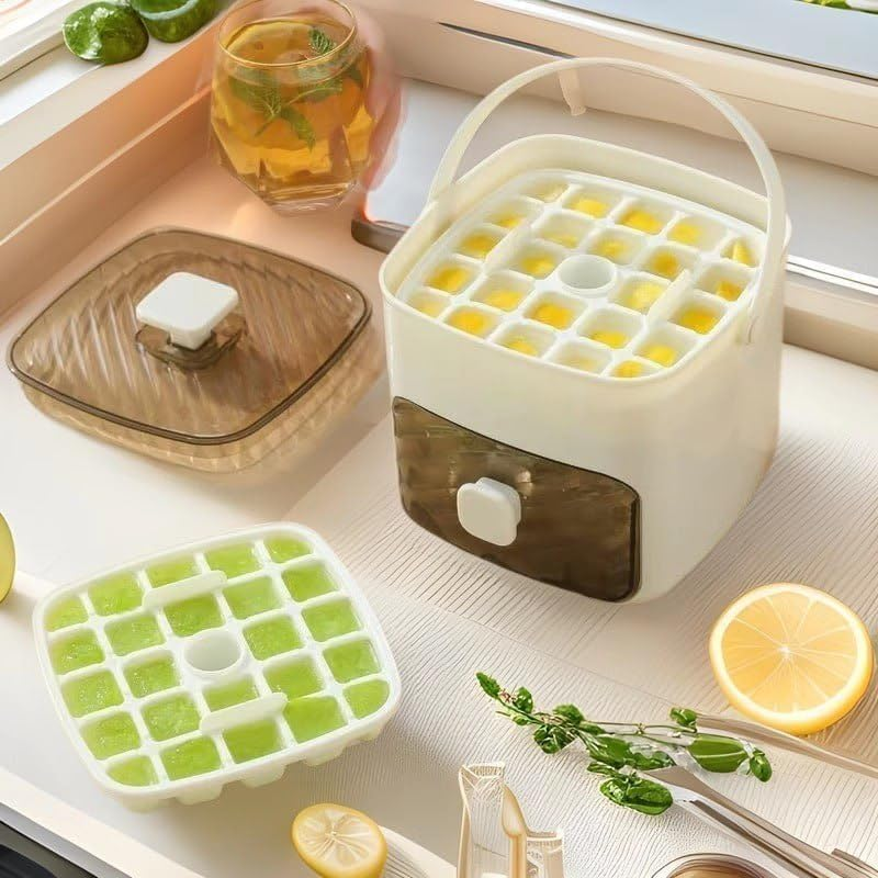 Press-Type One-Piece Ice Maker With Ice Storage Box
