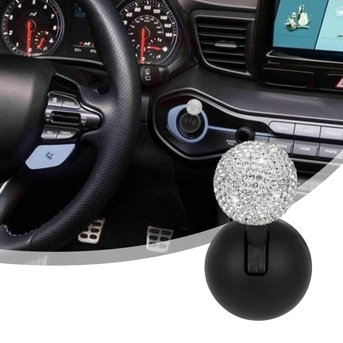 Decorative One-Button Car Start Button Rocker