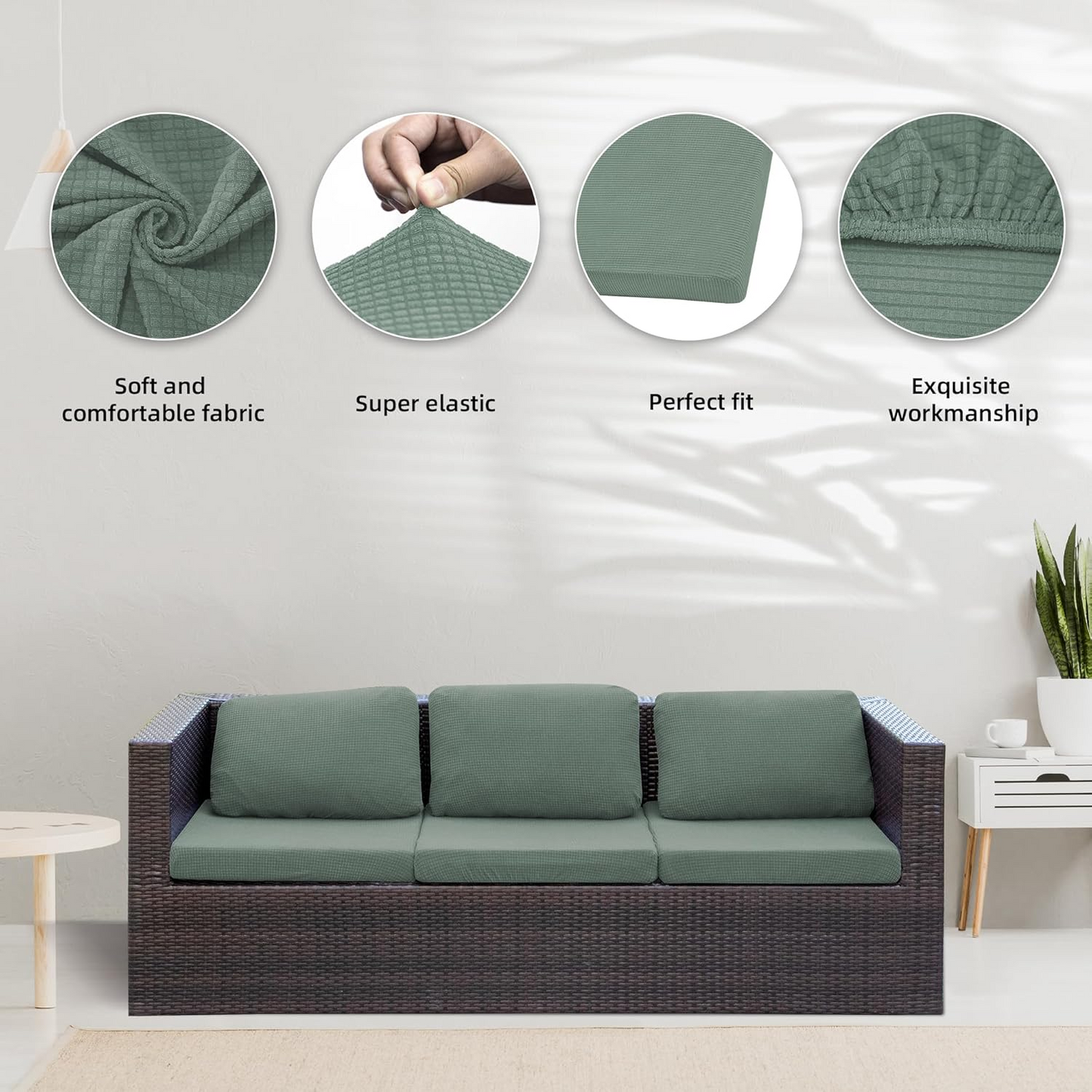 Outdoor Sofa Covers Are Washable and Reusable (only covers 8 pcs)