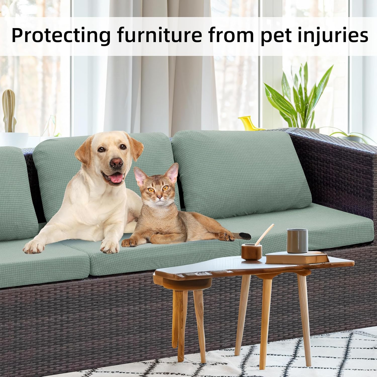 Outdoor Sofa Covers Are Washable and Reusable (only covers 8 pcs)