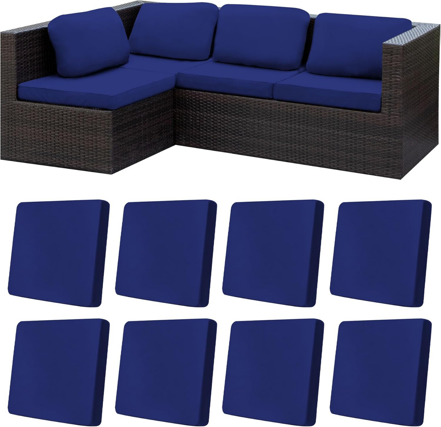 Outdoor Sofa Covers Are Washable and Reusable (only covers 8 pcs)